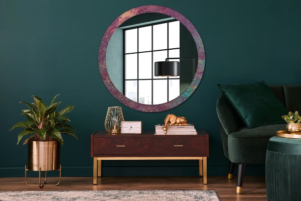 Espejo redondo impreso decorativo redondo Festival de colores