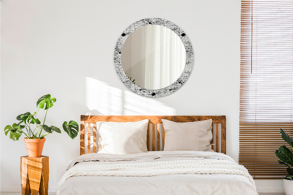 Espejo ścienne decorativo redondo Garabato, patrón