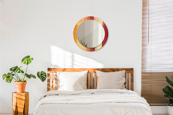 Espejo redondo marco estampado Imagen abstracta