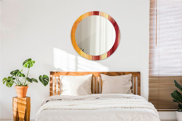 Espejo redondo marco estampado Imagen abstracta