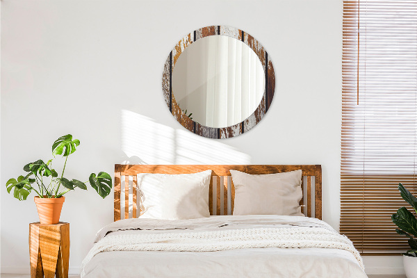 Espejo ścienne decorativo redondo Madera oscura de época