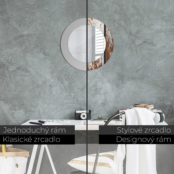 Espejo ścienne decorativo redondo Madera oscura de época