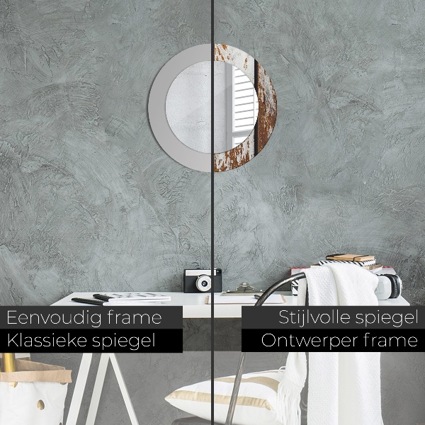 Espejo ścienne decorativo redondo Madera oscura de época
