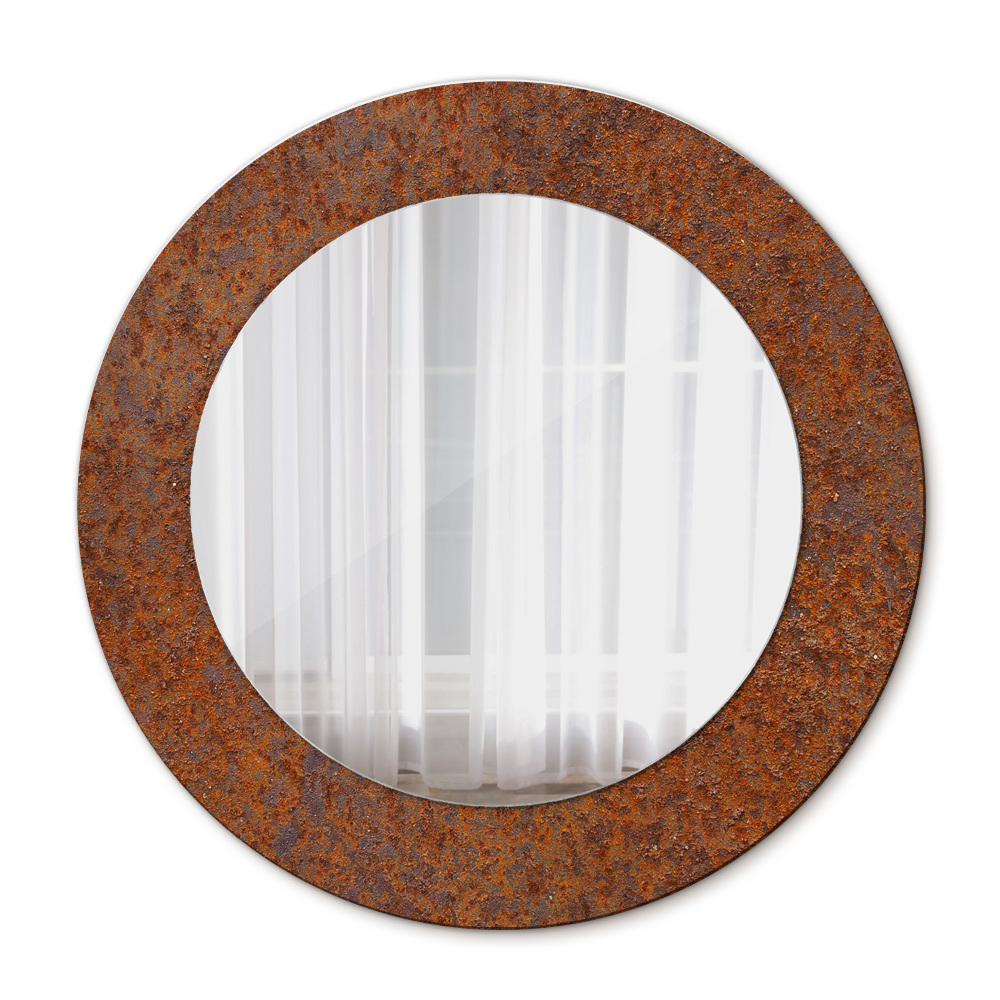 Espejo redondo impreso decorativo redondo Metal oxidado