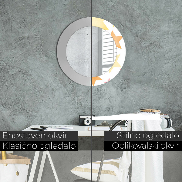 Espejo ścienne decorativo redondo Estrellas pastel