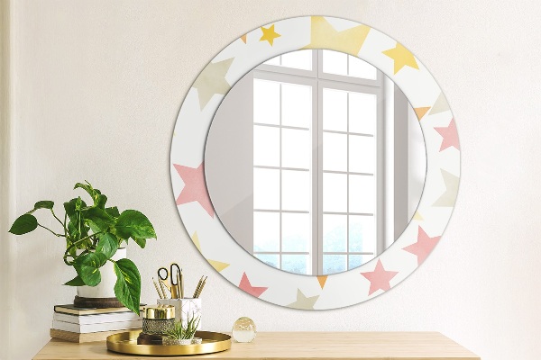 Espejo ścienne decorativo redondo Estrellas pastel