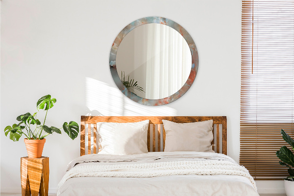 Espejo redondo marco estampado Mármoles de ónix