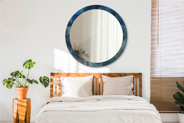 Espejo redondo con decoración Mármol de ónix