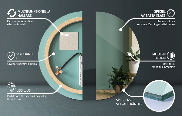 Rendo espejo led de baño fi 100 cm