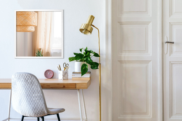 Espejo rectangular blanco 100x70 cm