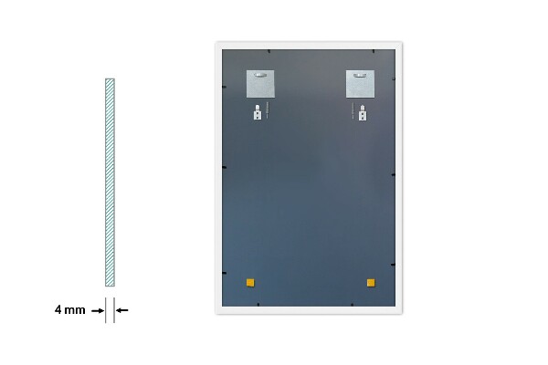 Espejo cuarto de baño rectangular blanco 50x50 cm