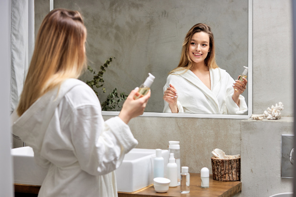 Espejo marco blanco para pasillo 80x60 cm