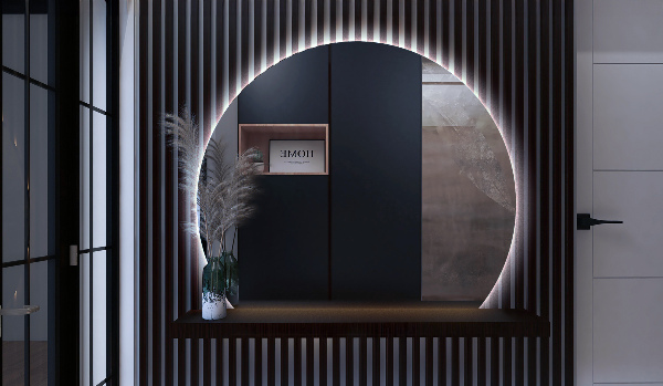 Espejo con cortes especiales LED 70x80 cm