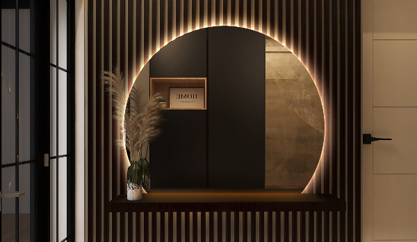 Espejo con cortes especiales LED 70x80 cm