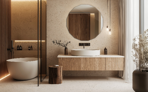  Espejo geométrico de forma original 50x50 cm