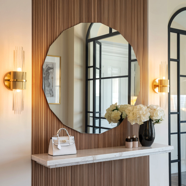  Espejo poligonal diseño único 60x60 cm