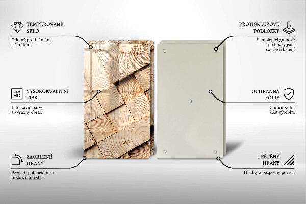 Protector pared cocina Cuadrados de madera