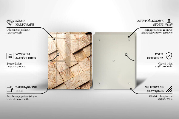 Protector pared cocina Cuadrados de madera