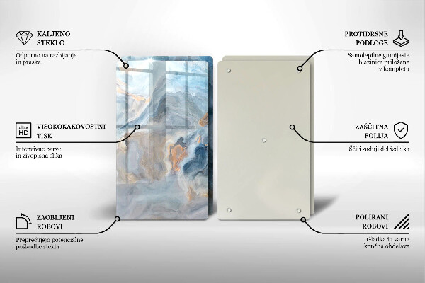 Protector pared cocina Textura de mármol