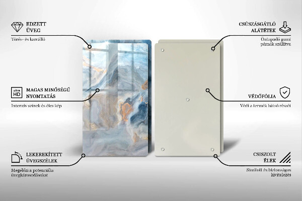 Protector pared cocina Textura de mármol