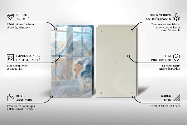 Protector pared cocina Textura de mármol