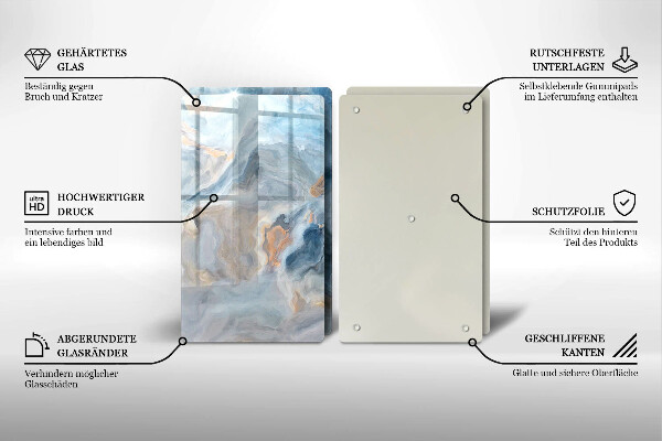 Protector pared cocina Textura de mármol