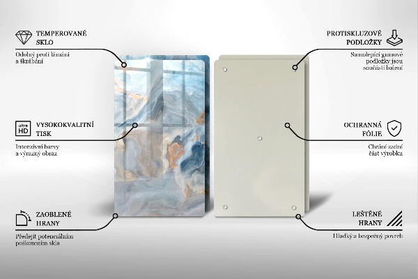 Protector pared cocina Textura de mármol