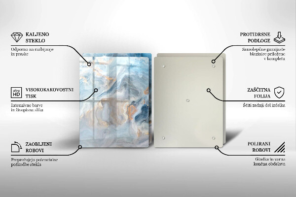 Protector pared cocina Textura de mármol