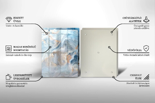 Protector pared cocina Textura de mármol