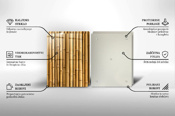Protector pared cocina Naturaleza boho bambú