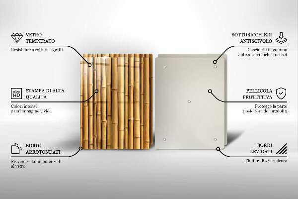 Protector pared cocina Naturaleza boho bambú