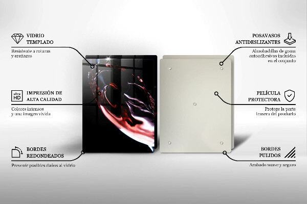 Protector pared cocina Una copa de vino tinto