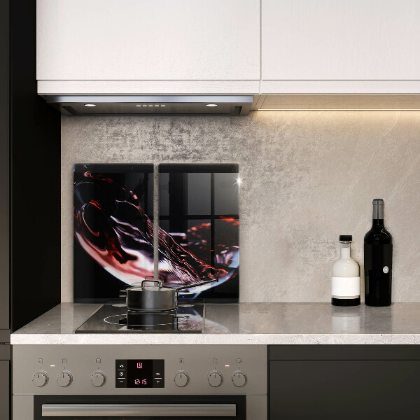 Protector pared cocina Una copa de vino tinto