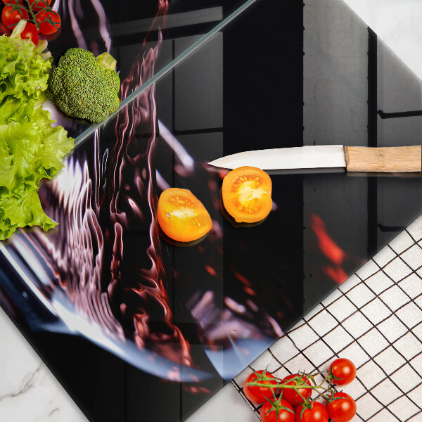 Protector pared cocina Una copa de vino tinto