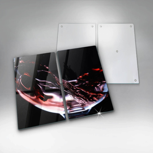 Protector pared cocina Una copa de vino tinto