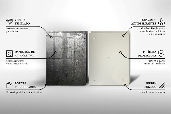 Protector pared cocina Textura metálica