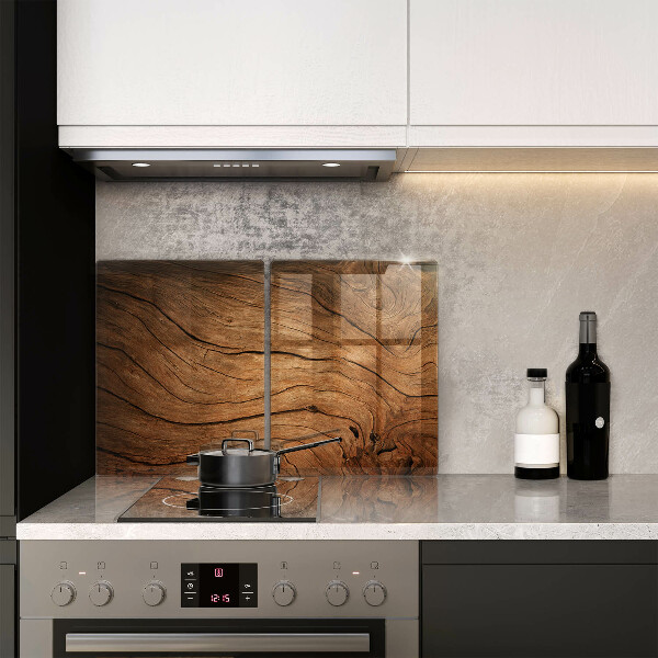 Protector pared cocina Textura de tablero de madera