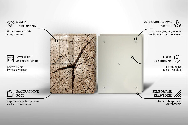 Protector pared cocina Sección transversal de un árbol