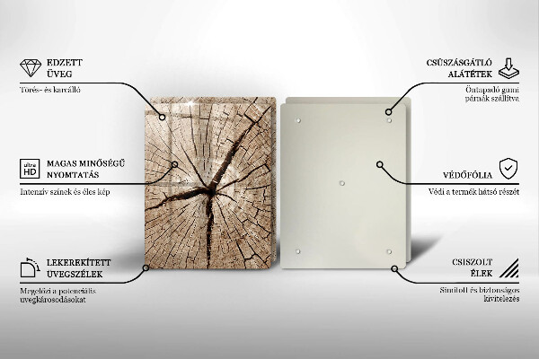 Protector pared cocina Sección transversal de un árbol