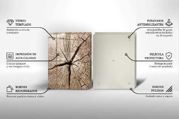 Protector pared cocina Sección transversal de un árbol