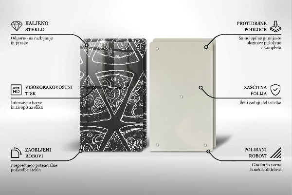 Protector pared cocina Ilustración de pizza