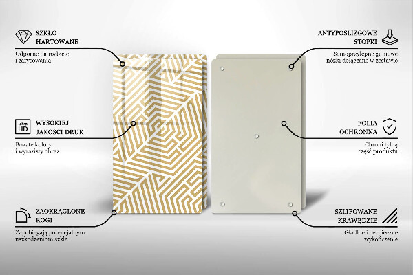 Protector pared cocina Líneas geométricas