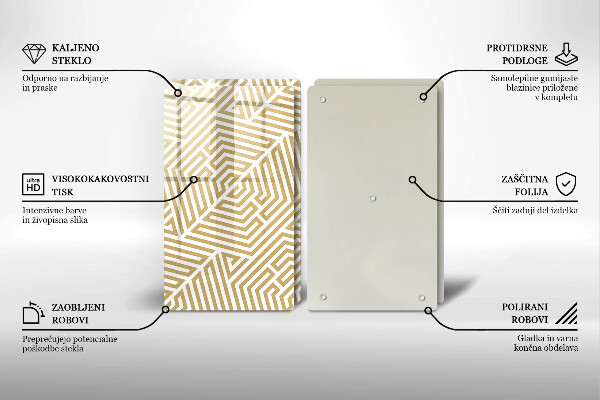 Protector pared cocina Líneas geométricas