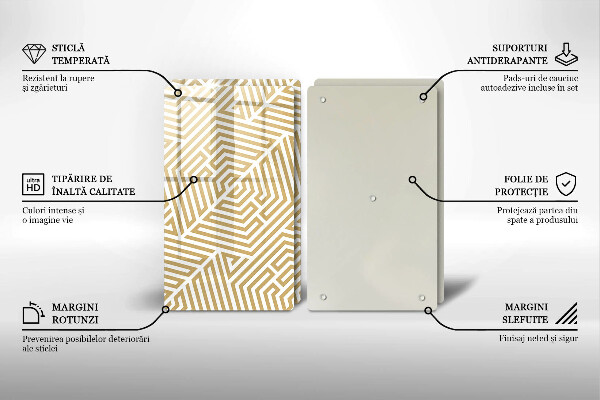 Protector pared cocina Líneas geométricas