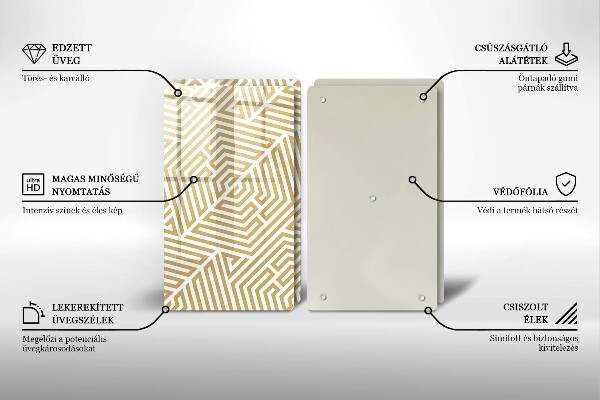 Protector pared cocina Líneas geométricas