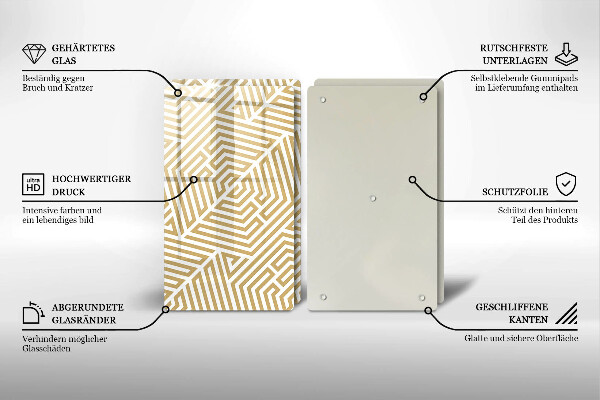 Protector pared cocina Líneas geométricas