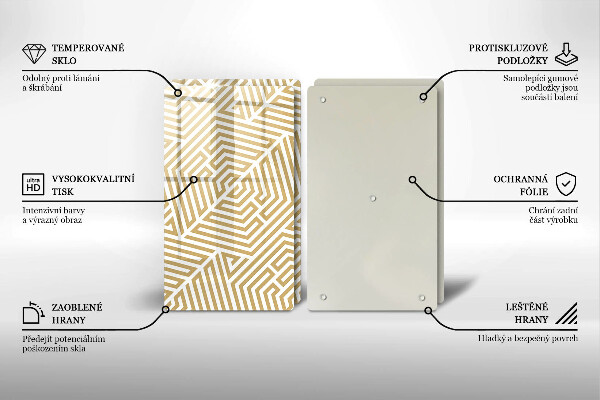 Protector pared cocina Líneas geométricas