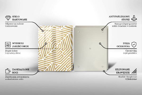 Protector pared cocina Líneas geométricas