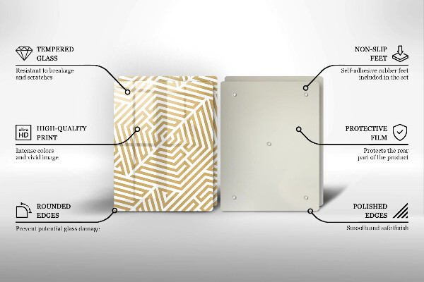 Protector pared cocina Líneas geométricas