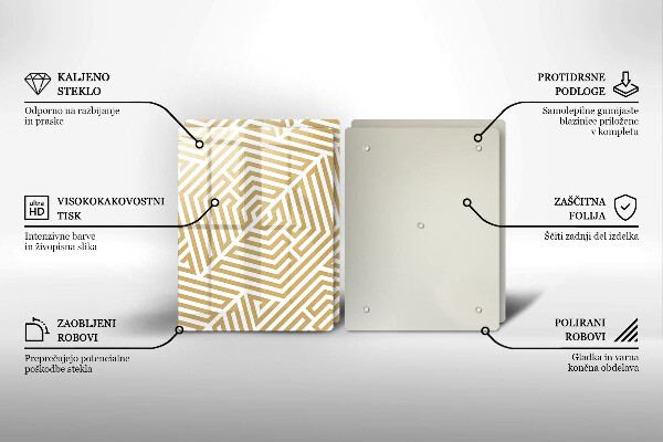 Protector pared cocina Líneas geométricas